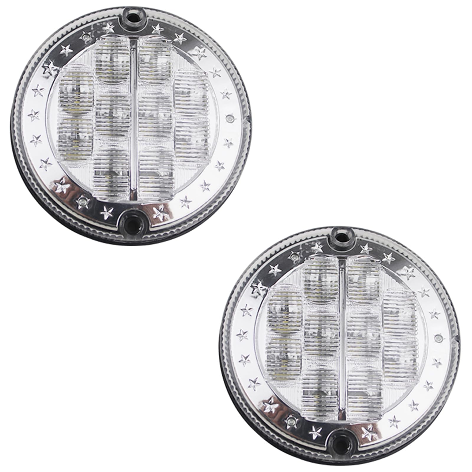 圆形 LED 拖车尾灯 防水转向信号闪光灯 LED 灯带垫圈适用于卡车拖车 RV UTE UTV 巴士灯（红色）(图3)